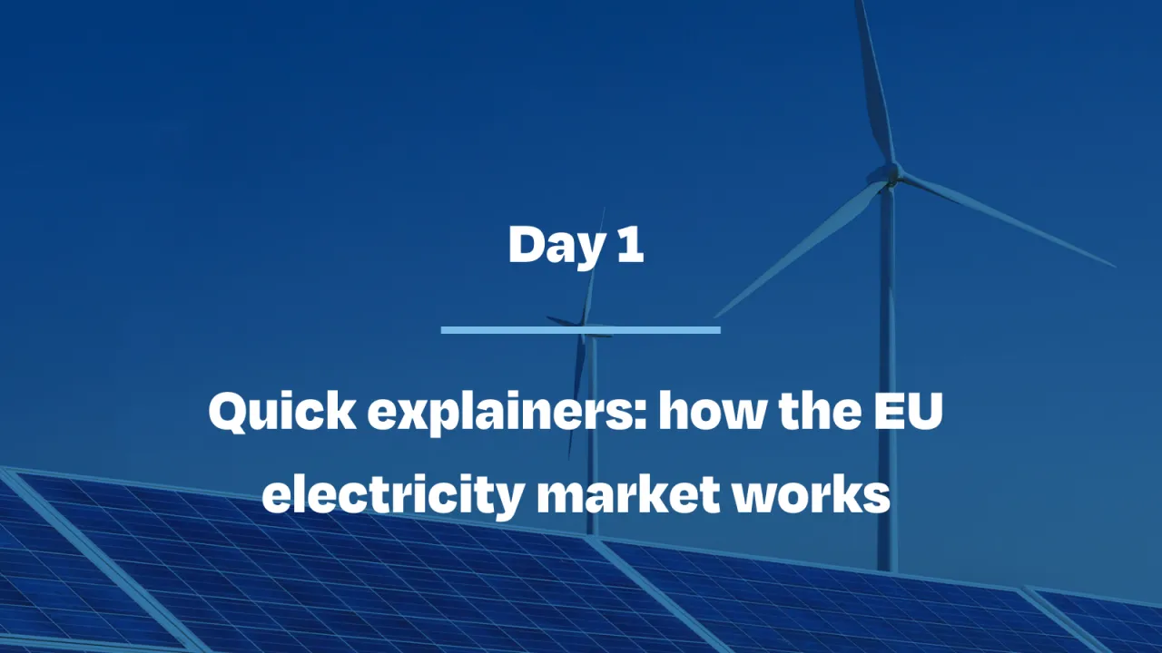 Quick explainers: how the EU electricity market works