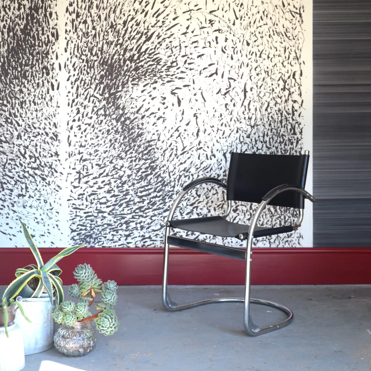 Disorder in Stasis triptych wall covering