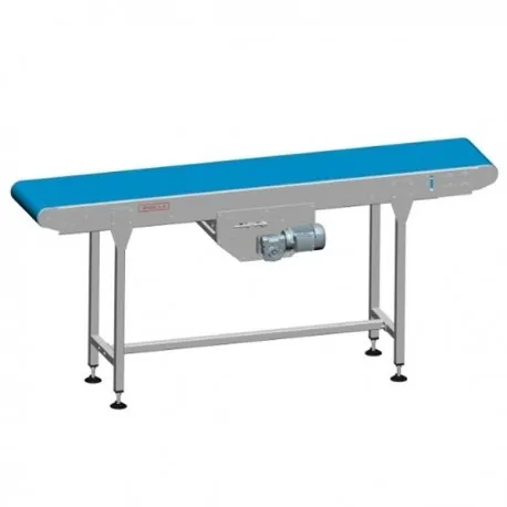 Straight belt conveyor with loading