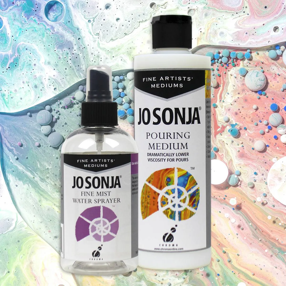 Jo Sonja Pouring Medium & Jo Sonja Fine Mist Water Sprayer