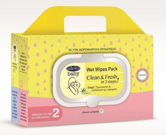 Adelco baby - Wet wipes Clean and Fresh in 2 steps