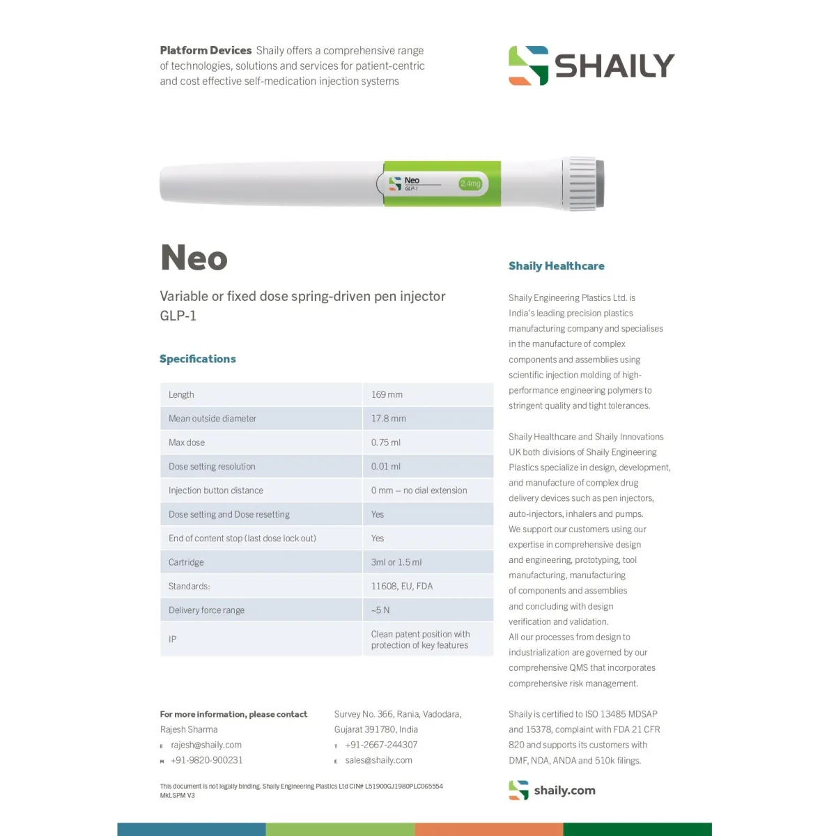 Shaily Neo - Spring driven pen device