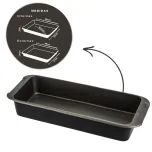 Assadeira e Travessa de Alumínio Antiaderente 38x15 Preta