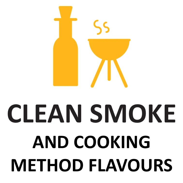 CLEAN SMOKE AND COOKING METHOD FLAVOURS