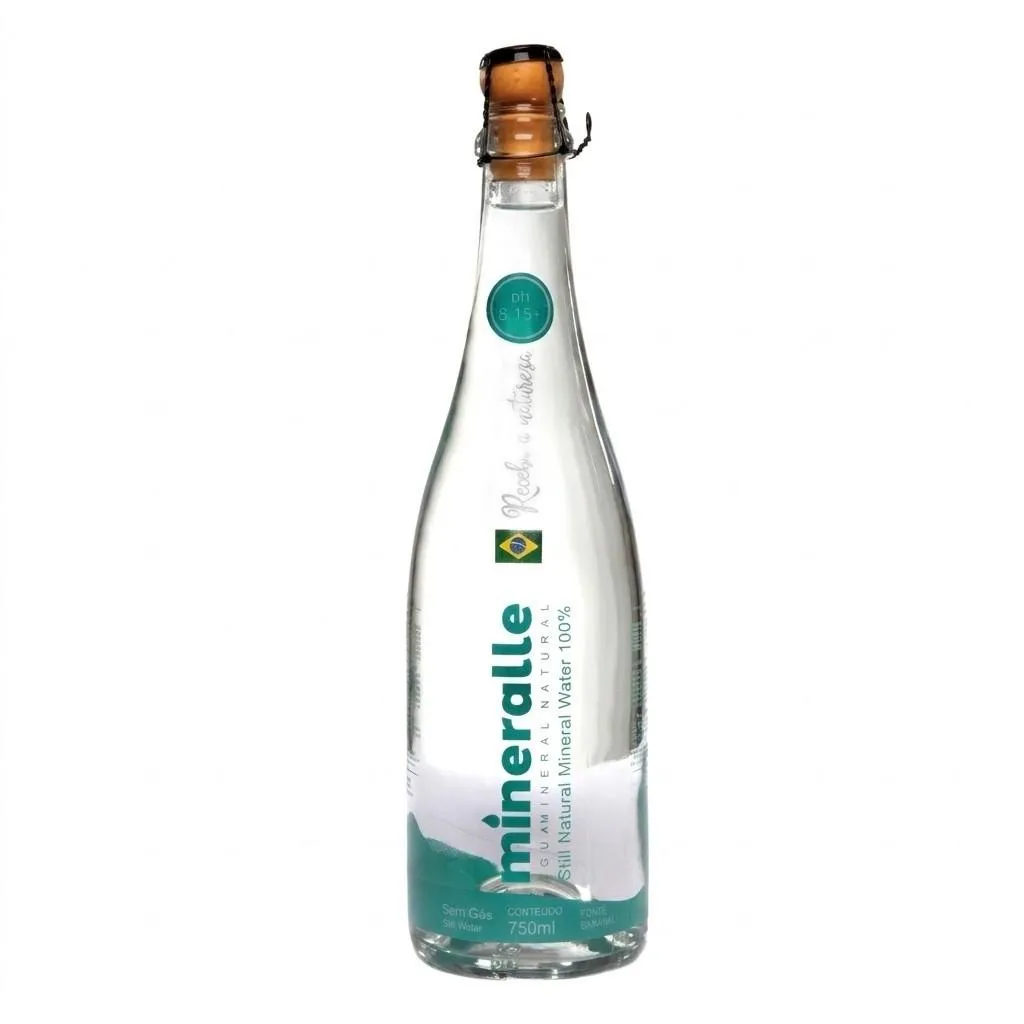 Mineralle Artesian well water, pH 8.15 still water, glass bottle