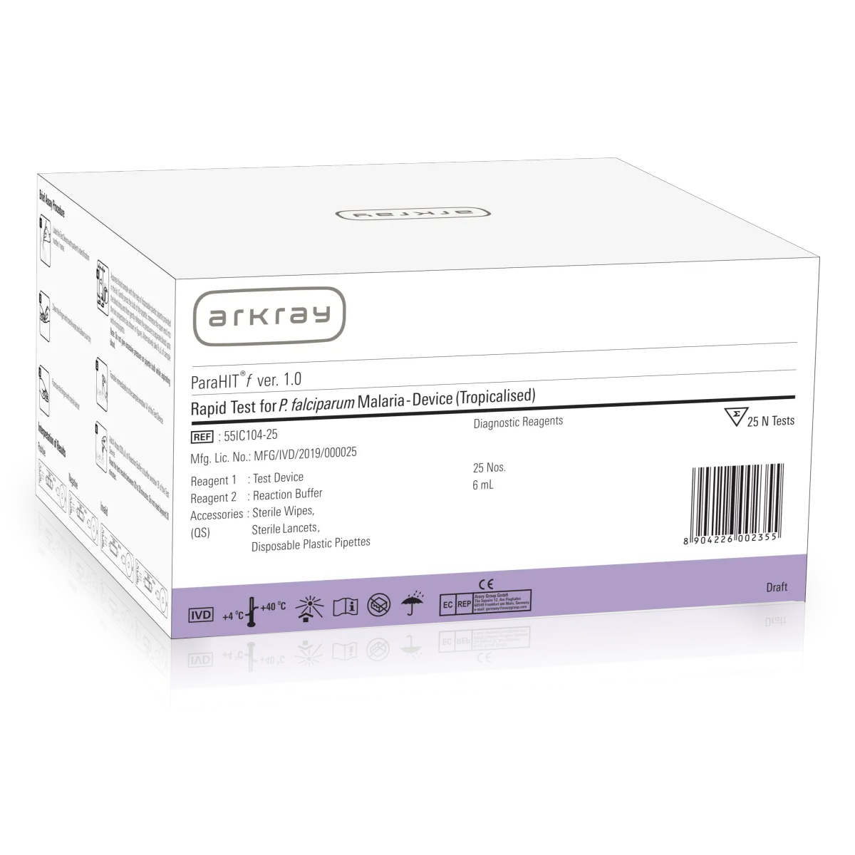 Malaria Rapid Test Kit - ParaHit -f (Device)