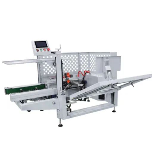 Double servo vertical carton erector