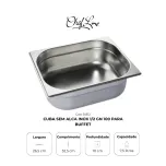 Cuba sem alça inox 1/2 GN 100