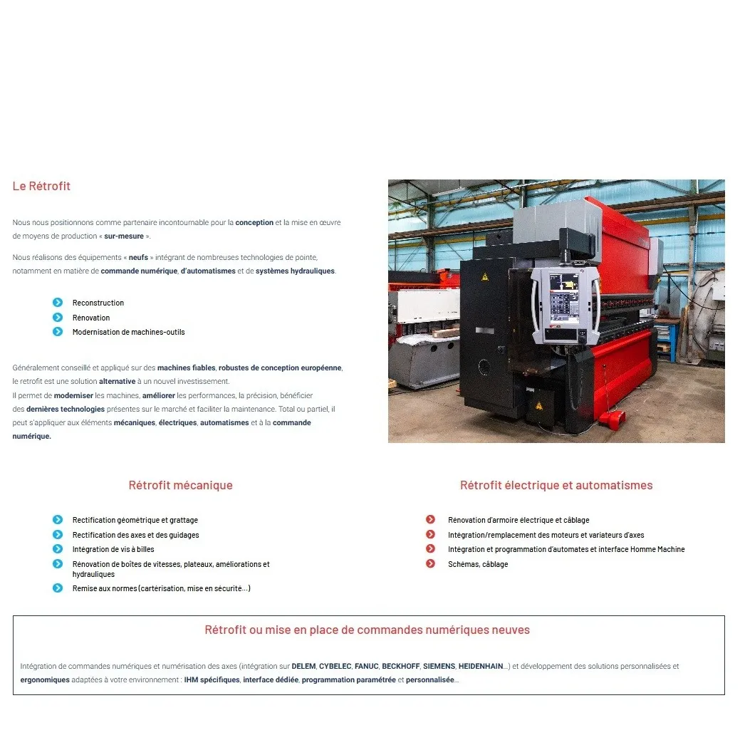 RETROFIT PRESSES-PLIEUSES