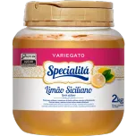 Elaborada com frutas e ingredientes selecionados, a linha de Variegatos Specialitá traz novas possibilidades em texturas e sabores que enriquecem e promovem novas experiências de consumo.
Pronta para o uso e indicada para aplicações em mesclas de sorvetes e na confeitaria, sua textura é conservada mesmo após congelamento e pode ser utilizada na dosagem conforme a necessidade e perfil de cada formulação.
ABACAXI COM VINHO
ABÓBORA COM COCO
AMARENA
AMARENA EM PEDAÇOS
AMORA
BANANA FLAMBADA
BANOFFE
COCADA
DAMASCO
DOCE DE TAPIOCA
FRUTAS AMARELAS
FRUTAS DO BOSQUE
FRUTAS VERDES
MARACUJÁ
MIRTILO
MORANGO
PAMONHA DOCE