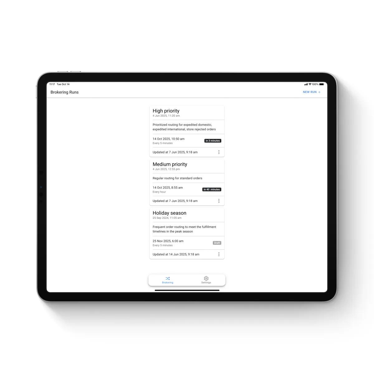 Configurable Order Routing