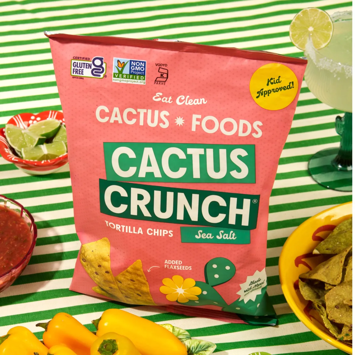 CACTUS CRUNCH TORTILLA CHIPS — SEA SALT & JALAPENO