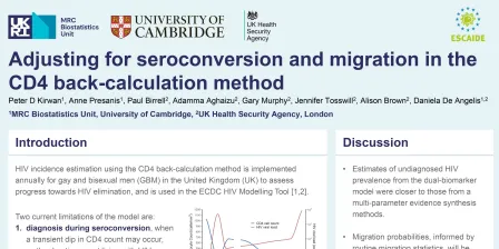 4f - Adjusting for seroconversion and migration in the CD4 back-calculation method for HIV incidence estimation