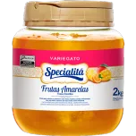 Elaborada com frutas e ingredientes selecionados, a linha de Variegatos Specialitá traz novas possibilidades em texturas e sabores que enriquecem e promovem novas experiências de consumo.
Pronta para o uso e indicada para aplicações em mesclas de sorvetes e na confeitaria, sua textura é conservada mesmo após congelamento e pode ser utilizada na dosagem conforme a necessidade e perfil de cada formulação.
ABACAXI COM VINHO
ABÓBORA COM COCO
AMARENA
AMARENA EM PEDAÇOS
AMORA
BANANA FLAMBADA
BANOFFE
COCADA
DAMASCO
DOCE DE TAPIOCA
FRUTAS AMARELAS
FRUTAS DO BOSQUE
FRUTAS VERDES
MARACUJÁ
MIRTILO
MORANGO
PAMONHA DOCE