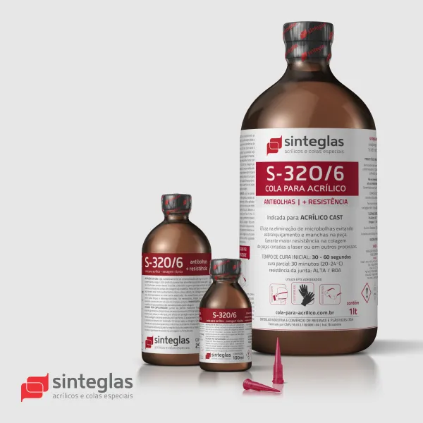 Cola para Acrílico S-320/6 - AntiBolhas + Resistência