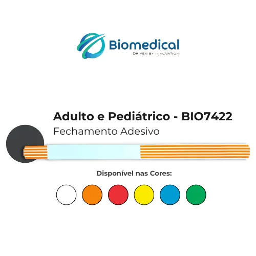 Pulseira de indetificação Código de Barras - Adulto e Pediátrico - Fechamento adesivo