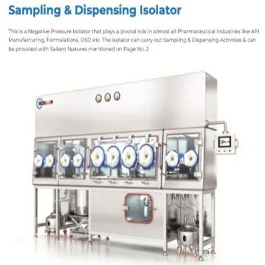 Sampling & Dispensing Isolator