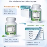 Booklet Label, Peel Off / Shrink Sleeve Label