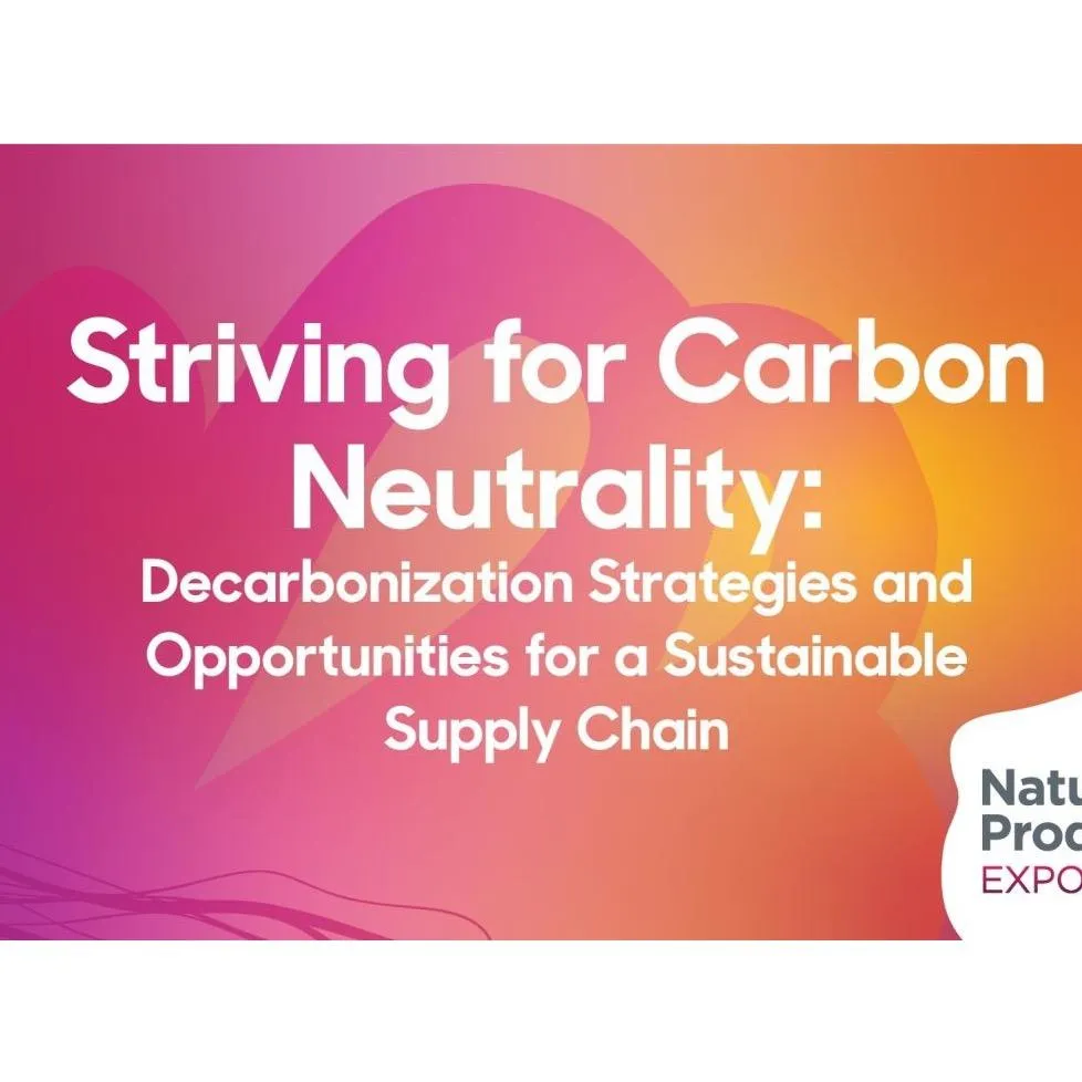 PANEL - Striving for Carbon Neutrality: Decarbonization Strategies and Opportunities for a Sustainable Supply Chain