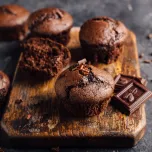 Muffin chocolat avec substitut de cacao corsé