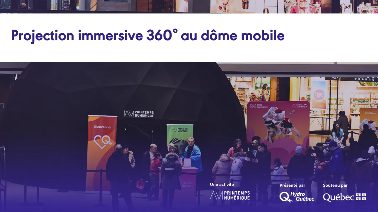 360º projection on the mobile dome