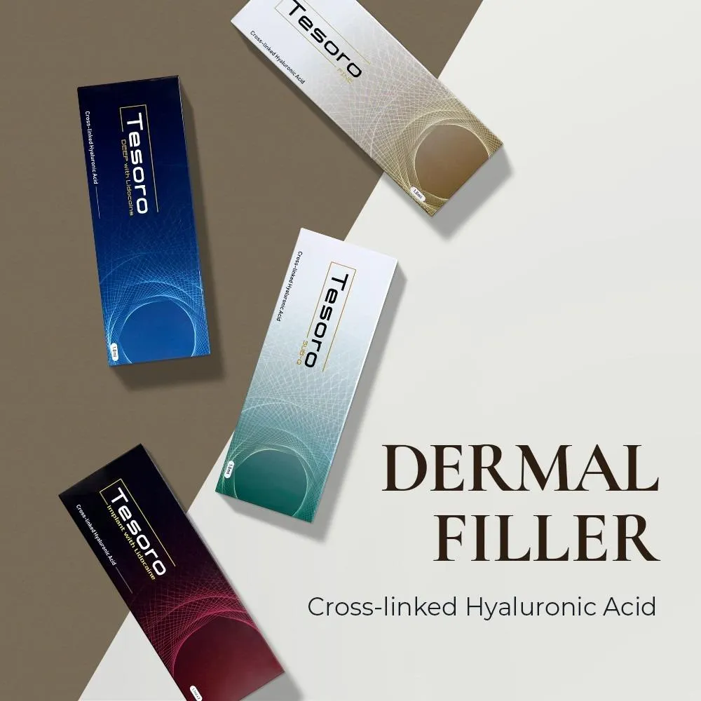 Tesoro HA Filler Line – Cross-linked Hyaluronic Acid Dermal Fillers