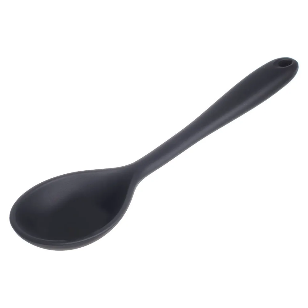 Colher Funda Silicone 28cm Preto