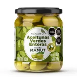 Aceitunas Verdes con hueso de Grecia en Aceite de Oliva Mánamu