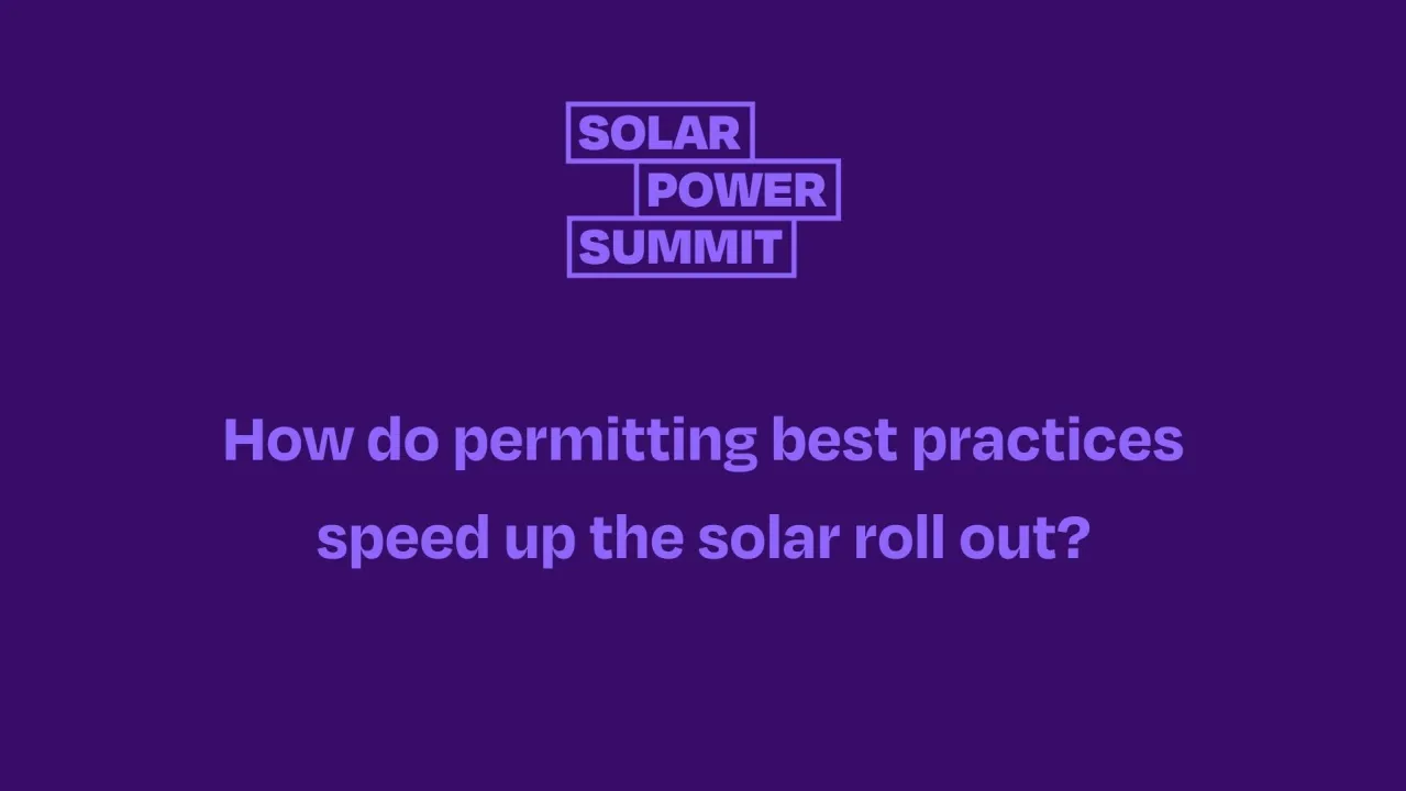 How do permitting best practices speed up the solar roll out?