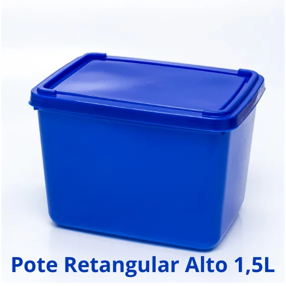 Pote Retangular Alto 1,5L