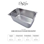 Cuba com alça 1/1 GN 200