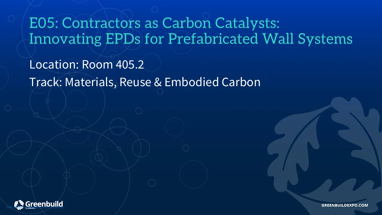 Contractors as Carbon Catalysts: Innovating EPDs for Prefabricated Wall Systems