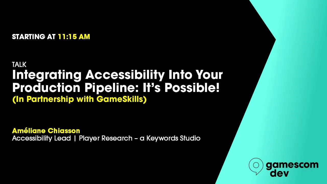 Integrating Accessibility Into Your Production Pipeline : It's Possible!