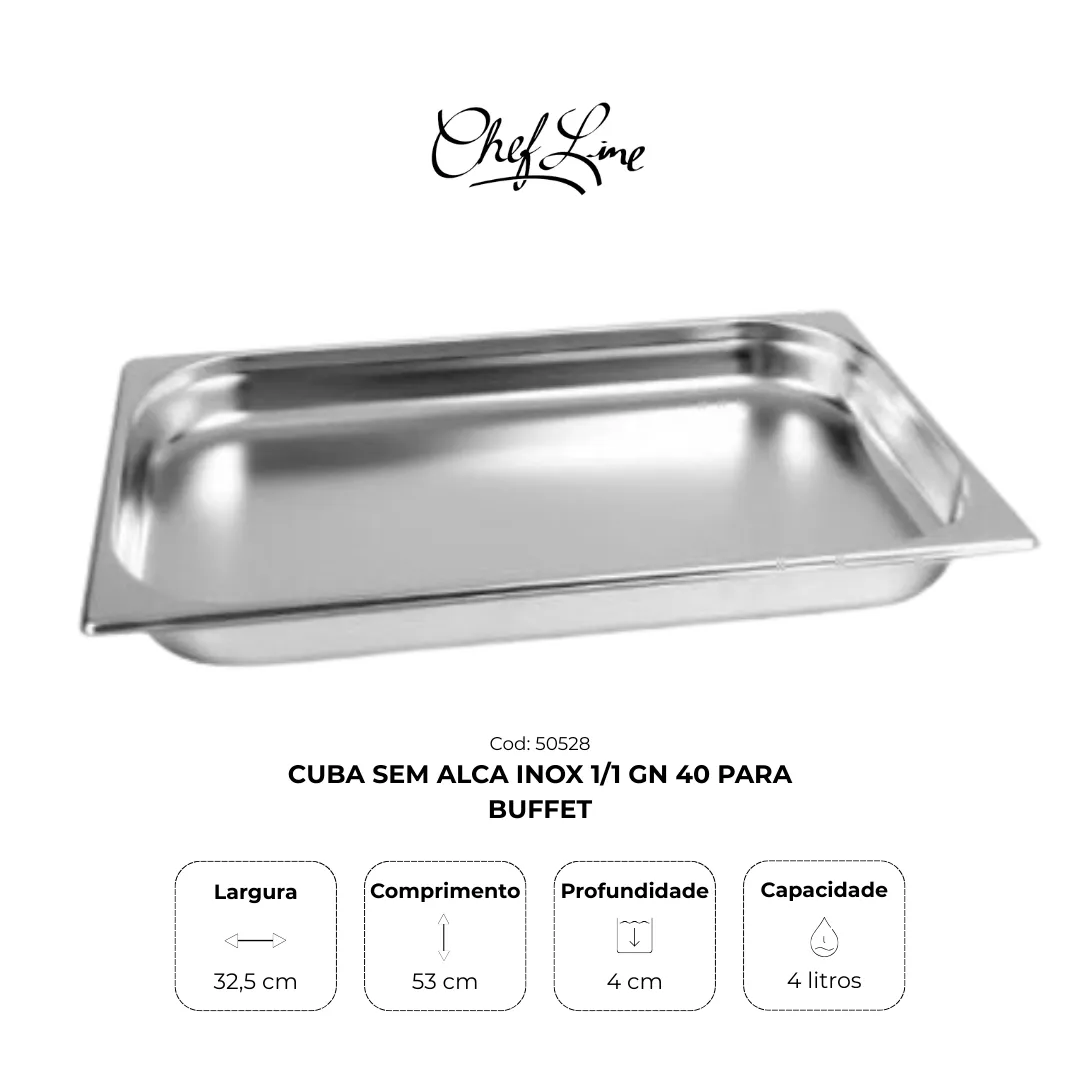 Cuba sem alça GN 40