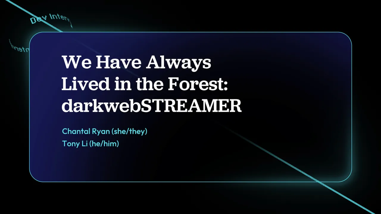 Dev Interview: darkwebSTREAMER