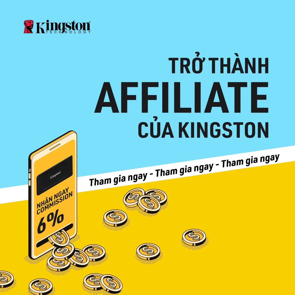 Trở thành affiliate của Kingston