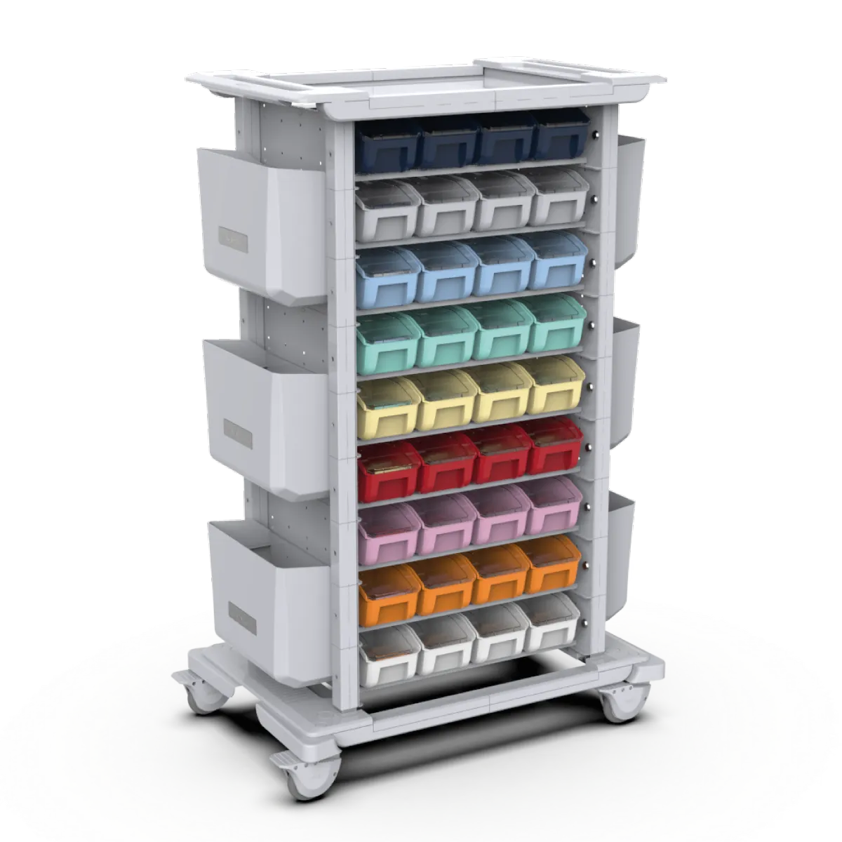 Suporte de Gaveteiros com Caixas Laterais