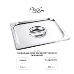 Tampa para cubas sem recorte inox 1/1 GN e 1/2 GN