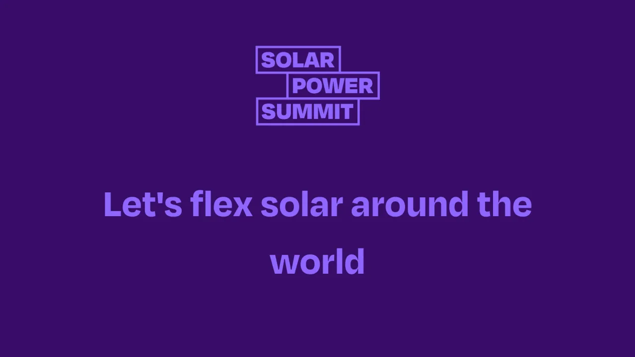 Let's flex solar around the world