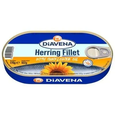 DIAVENA Herring Fillets, canned, 170g./115g.