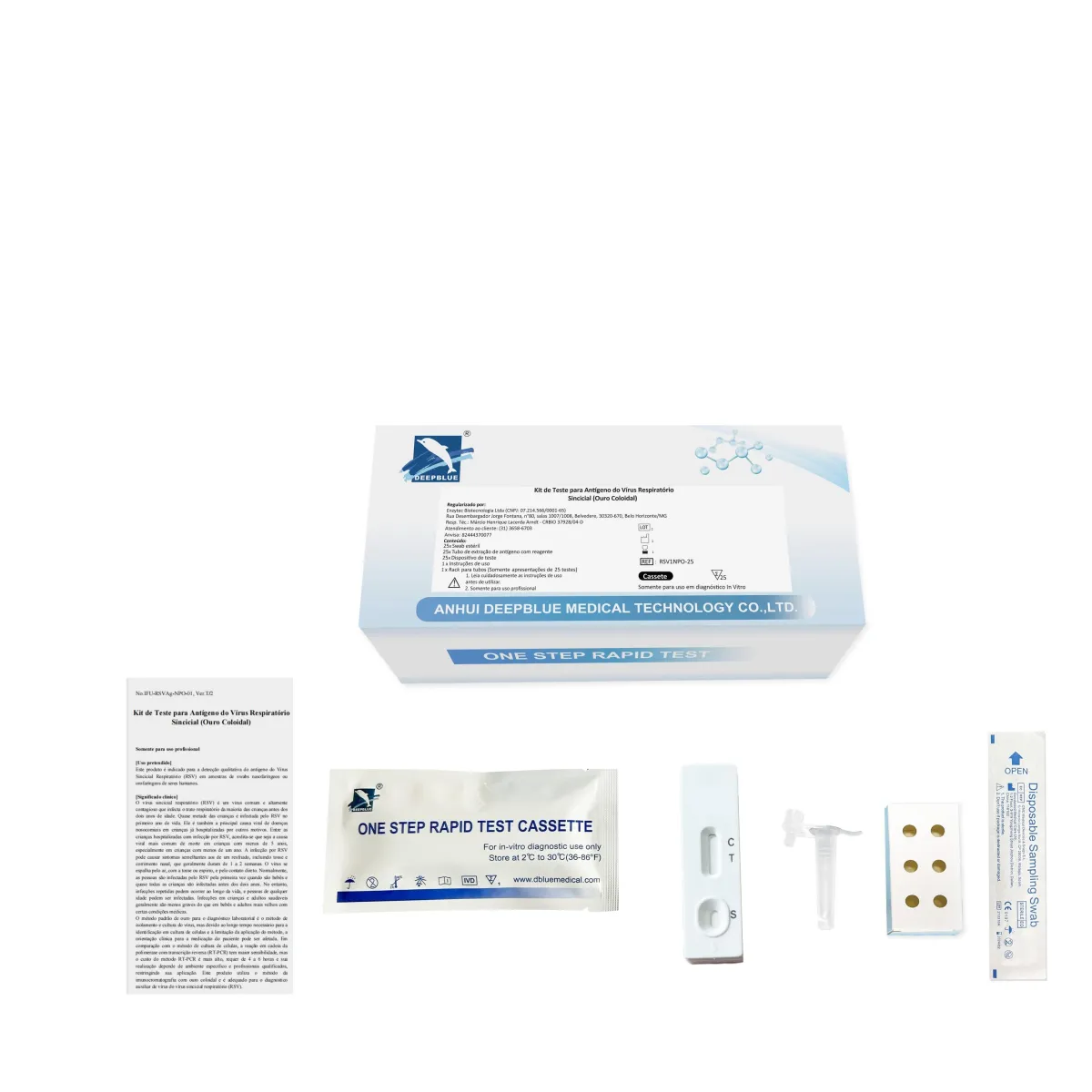 Kit de Teste para Antigeno de Adenovirus (Ouro Coloidal)