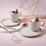 Xícaras de Chá Empilháveis, Modelo Linhas, 230ml