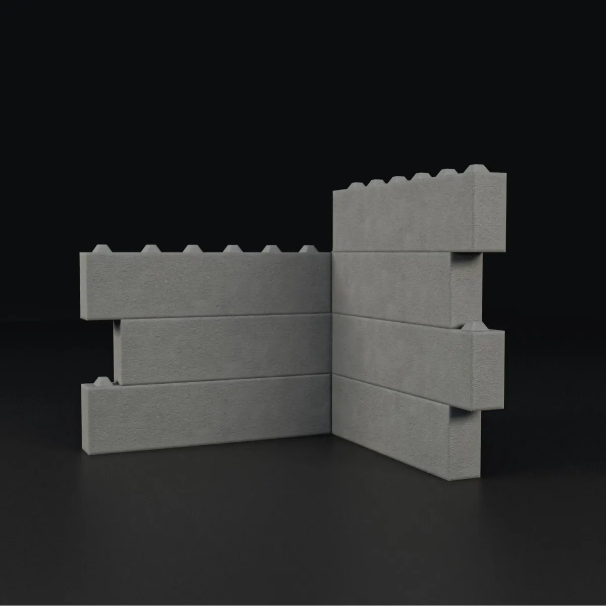 Bloque constructivo elaborado con mezcla de concreto y poliestireno expandido