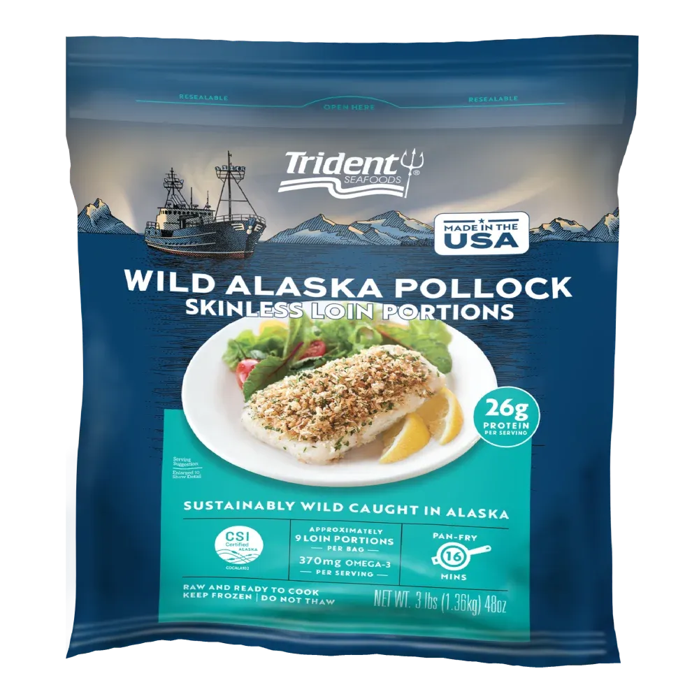 Wild Alaska Pollock Skinless Loin Portions