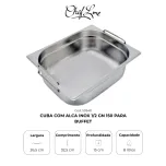 Cubas com alças inox 1/2 GN 100 e 150
