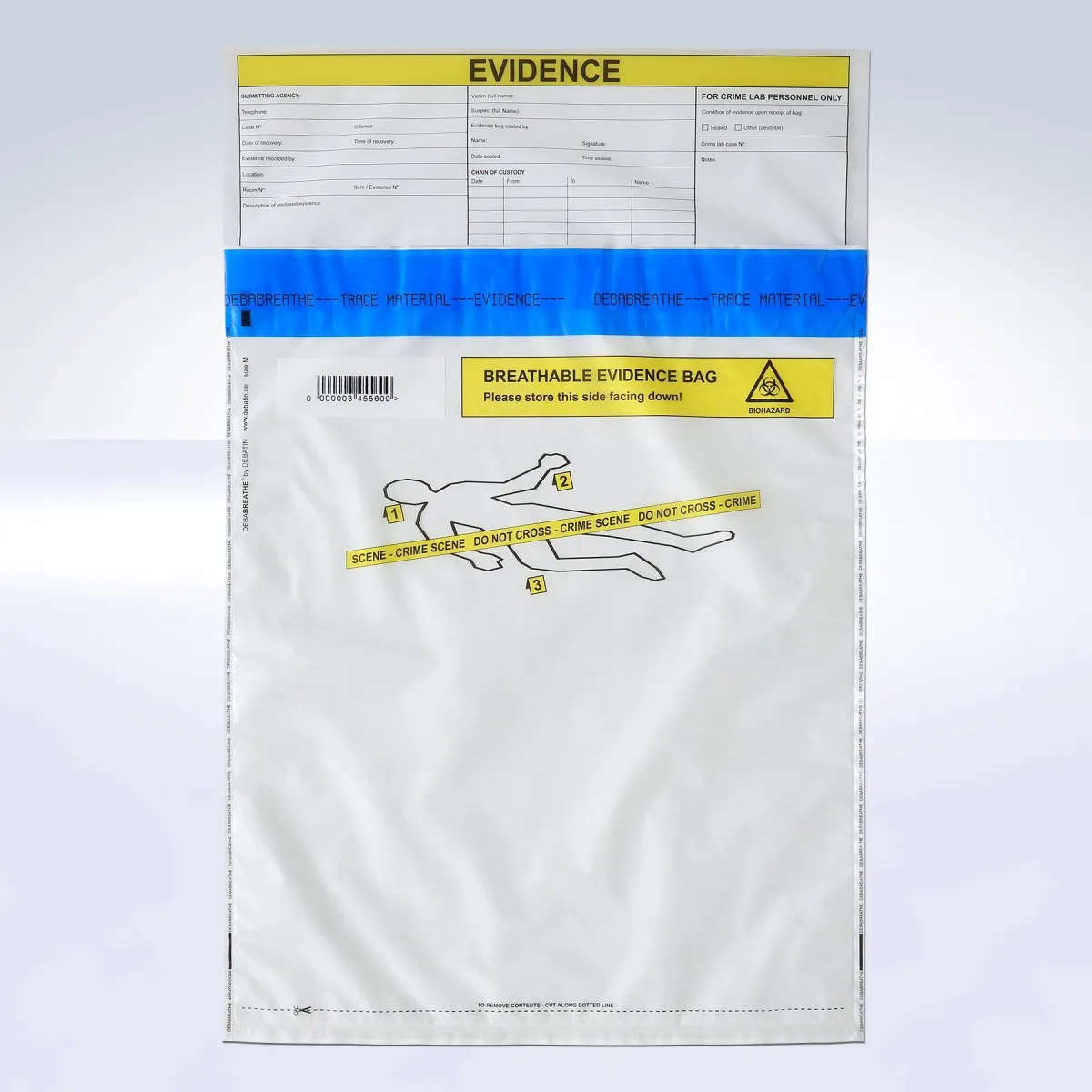 DEBASAFE® forensic Tamper evident and breathable security bags for collection of forensic evidence