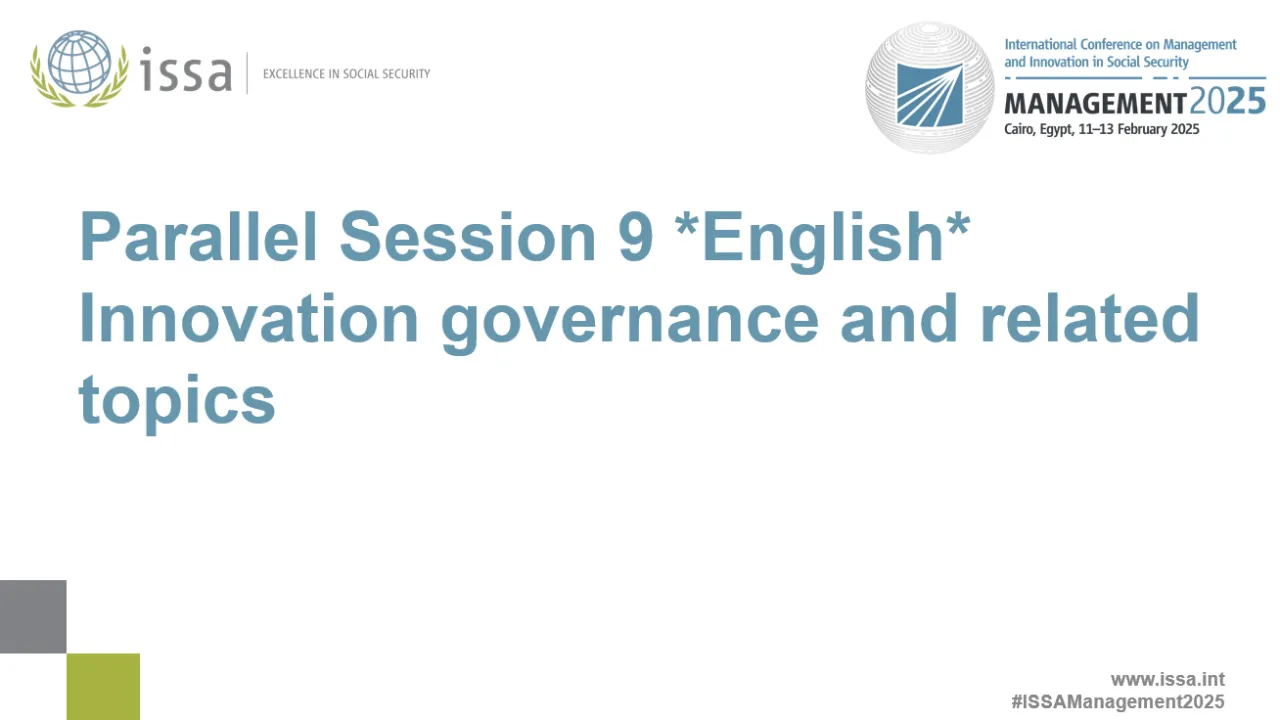 Parallel Session 9 *English* Innovation governance and related topics