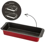 Assadeira e Travessa de Alumínio Antiaderente 38x15 Vermelha