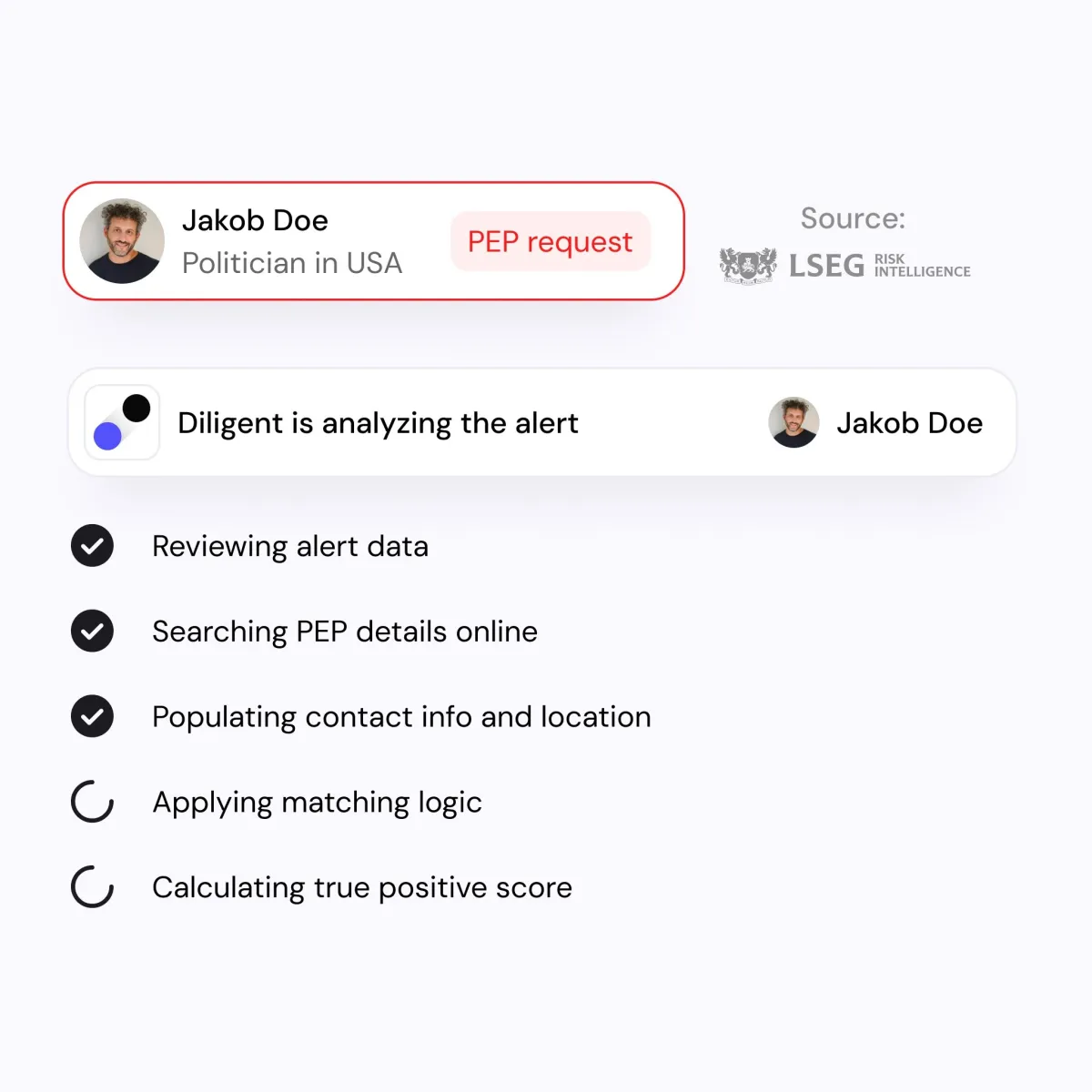 Screening alert AI agent