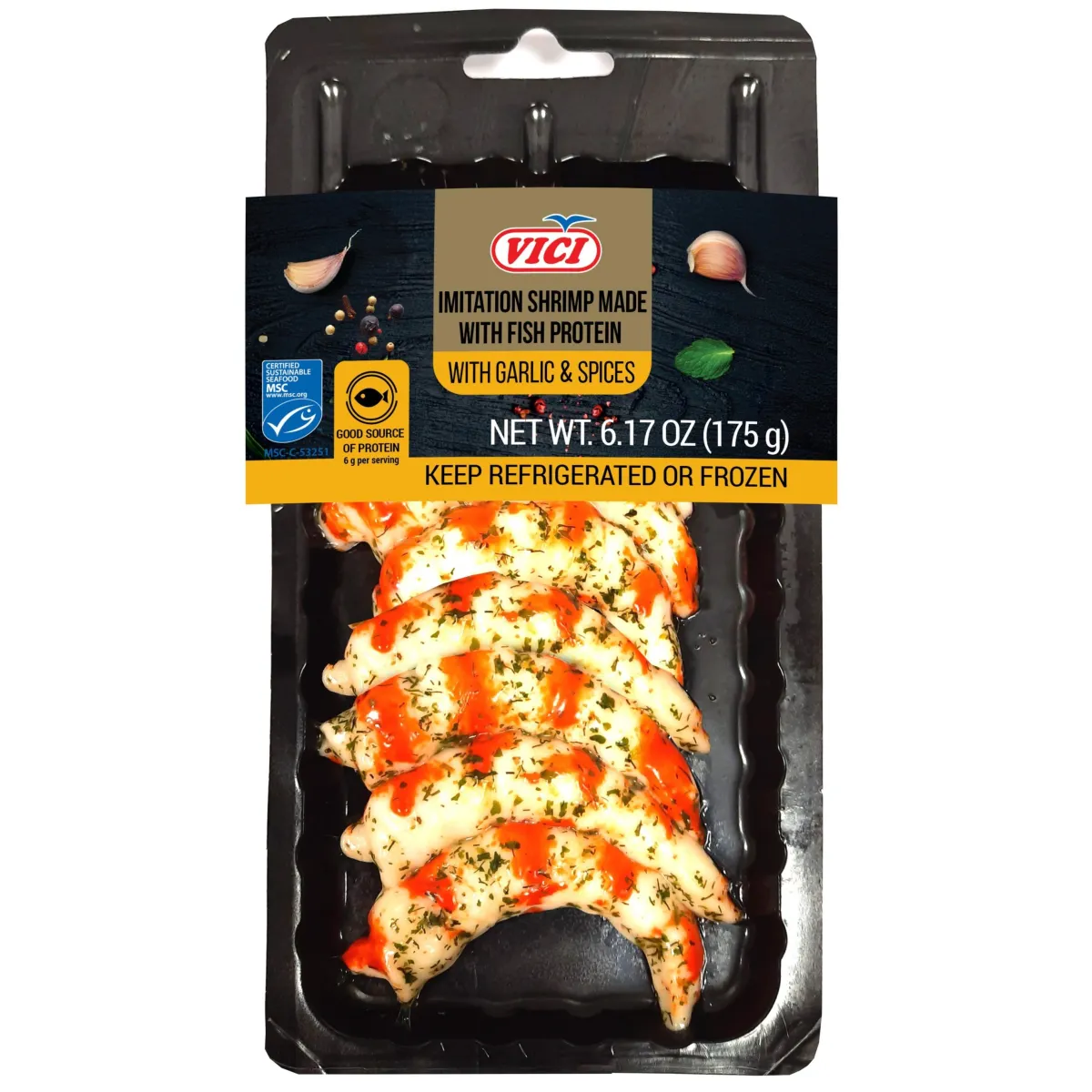 Imitation Shrimp Made with Fish Protein